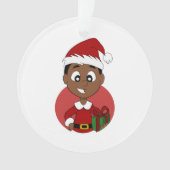Cartoon kerstman ornament (voorkant)