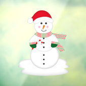 Cartoon kerstman raamsticker (Vel 3)