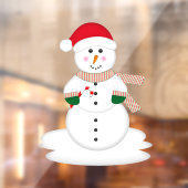 Cartoon kerstman raamsticker (Vel 2)