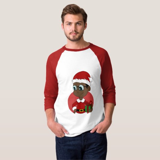 Cartoon kerstman t-shirt (Voorkant volledig)