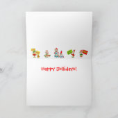 Cartoon Kerstmis Elf: Be Jelly Jolly Card Feestdagen Kaart (Binnen)