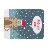 Cartoon kerstmis kittenspeech bubble add text magneet (Horizontaal)