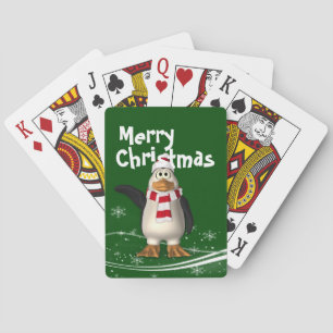 Cartoon kerstmis pokerkaarten