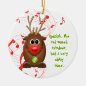 Cartoon kerstmis rendier kerst ornament (Voorkant)