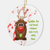 Cartoon kerstmis rendier kerst ornament (Links)