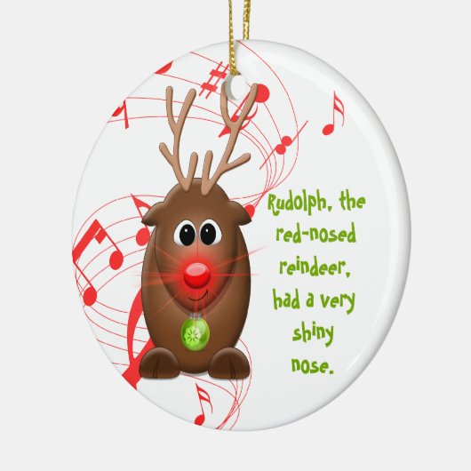 Cartoon kerstmis rendier kerst ornament (Links)