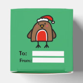 Cartoon Kerstmis Robin Fun Kinder Bedankdoosjes (Bovenkant)