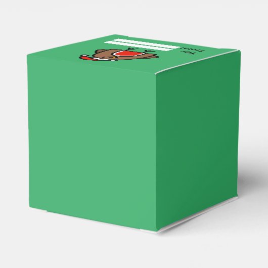 Cartoon Kerstmis Robin Fun Kinder Bedankdoosjes (Achterkant)