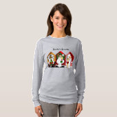 Cartoon Kerstmis Santa  T-shirt (Voorkant volledig)