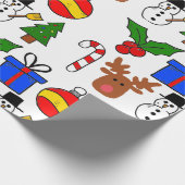 Cartoon kerstpapier cadeaupapier (Hoek)