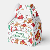 Cartoon kerstpatroon bedankdoosjes (Achterkant)