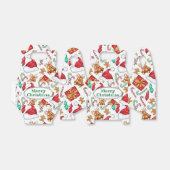 Cartoon kerstpatroon bedankdoosjes (Uitgevouwen)