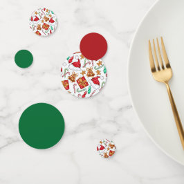 Cartoon kerstpatroon confetti