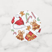 Cartoon kerstpatroon confetti (Kleine voorkant)