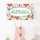 Cartoon kerstpatroon spandoek (Insitu)