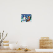 Cartoon kerstposter poster (Keuken)