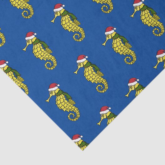 Cartoon-kerstseseahorse-tissue paper tissuepapier (Detail)