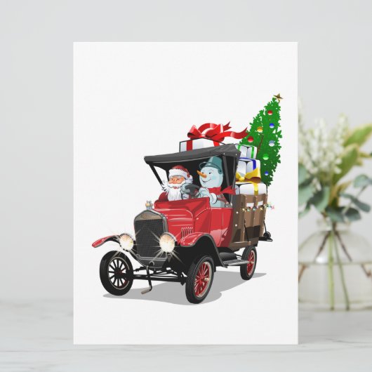 Cartoon Kersttruck (Staand voorkant)