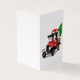 Cartoon Kersttruck Kaart
