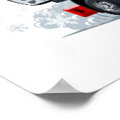 Cartoon Kersttruck Poster (Hoek)