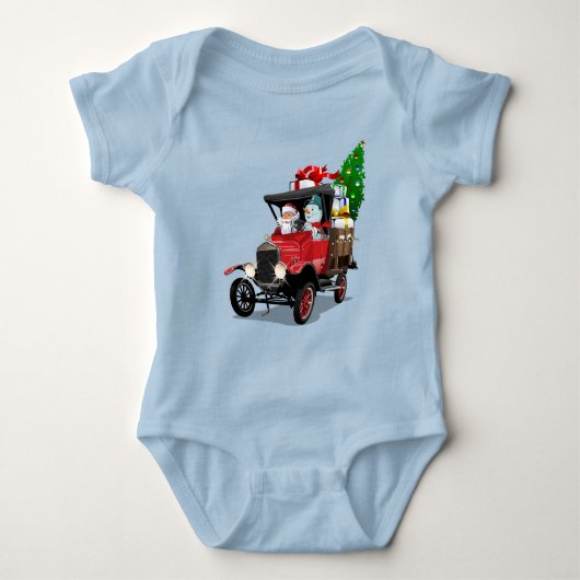 Cartoon Kersttruck Romper (Voorkant)