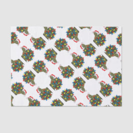 Cartoon kerstverlichting voor schildpad tissuepapier