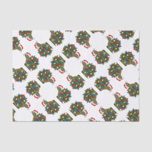 Cartoon kerstverlichting voor schildpad tissuepapier