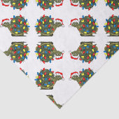 Cartoon kerstverlichting voor schildpad tissuepapier (Detail)
