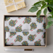 Cartoon kerstverlichting voor schildpad tissuepapier (Geschenk)