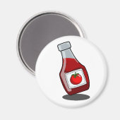 Cartoon Ketchup Fles Magnet (Voorkant / Achterkant)