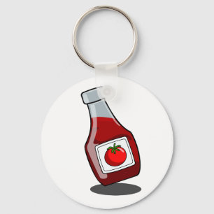 Cartoon Ketchup Sleutelhanger
