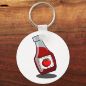 Cartoon Ketchup Sleutelhanger (Voorkant)