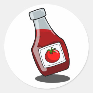 Cartoon Ketchup Sticker