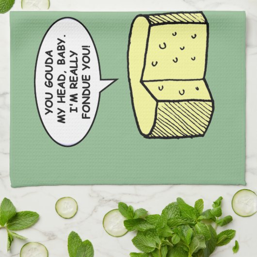 Cartoon Keuken van de Humoureuze Kastingpartij Theedoek (Gevouwen)