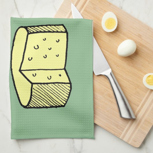 Cartoon Keuken van de Humoureuze Kastingpartij Theedoek (Quarter Fold)