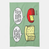 Cartoon Keuken van de Humoureuze Kastingpartij Theedoek (Verticaal)