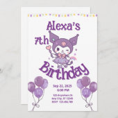 Cartoon Kids Verjaardag Uitnodiging Kaart (Voorkant / Achterkant)