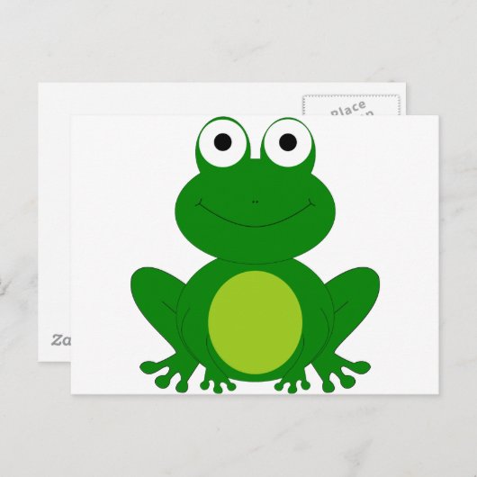 Cartoon kikker briefkaart (Voorkant / Achterkant)