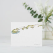 Cartoon Kikker Briefkaart (Staand voorkant)