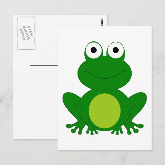 Cartoon kikker briefkaart (Voorkant / Achterkant)