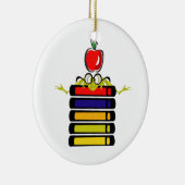 cartoon kikker en boeken ornament (Rechts)