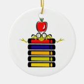 cartoon kikker en boeken ornament (Voorkant)