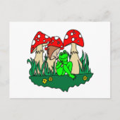 Cartoon Kikker en paddenstoelen Briefkaart (Voorkant)