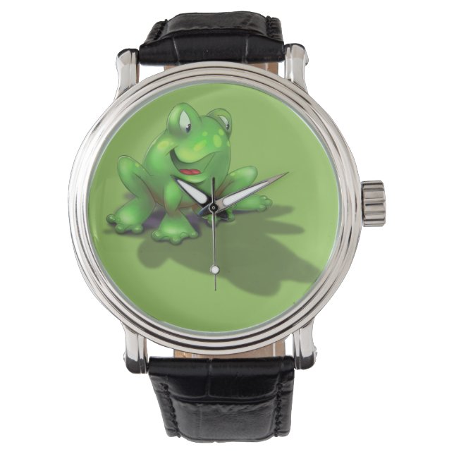 Cartoon kikkerhorloge horloge (Voorkant)