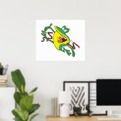 cartoon kikkerkruising poster (Thuiskantoor)