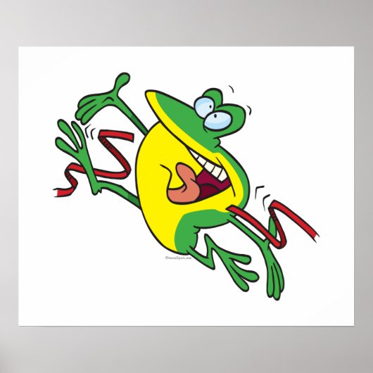 cartoon kikkerkruising poster (Voorkant)
