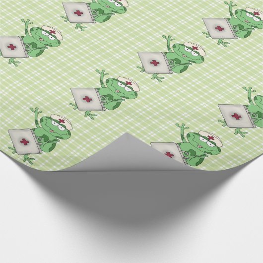 Cartoon kikkervispapier cadeaupapier (Hoek)