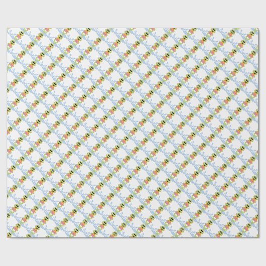 Cartoon Kikkikkervormig kikkervispapier Cadeaupapier (Vlak)