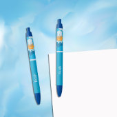 Cartoon Kind Blauwe pen