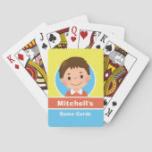 Cartoon Kind bruin haar Pokerkaarten (Achterkant)